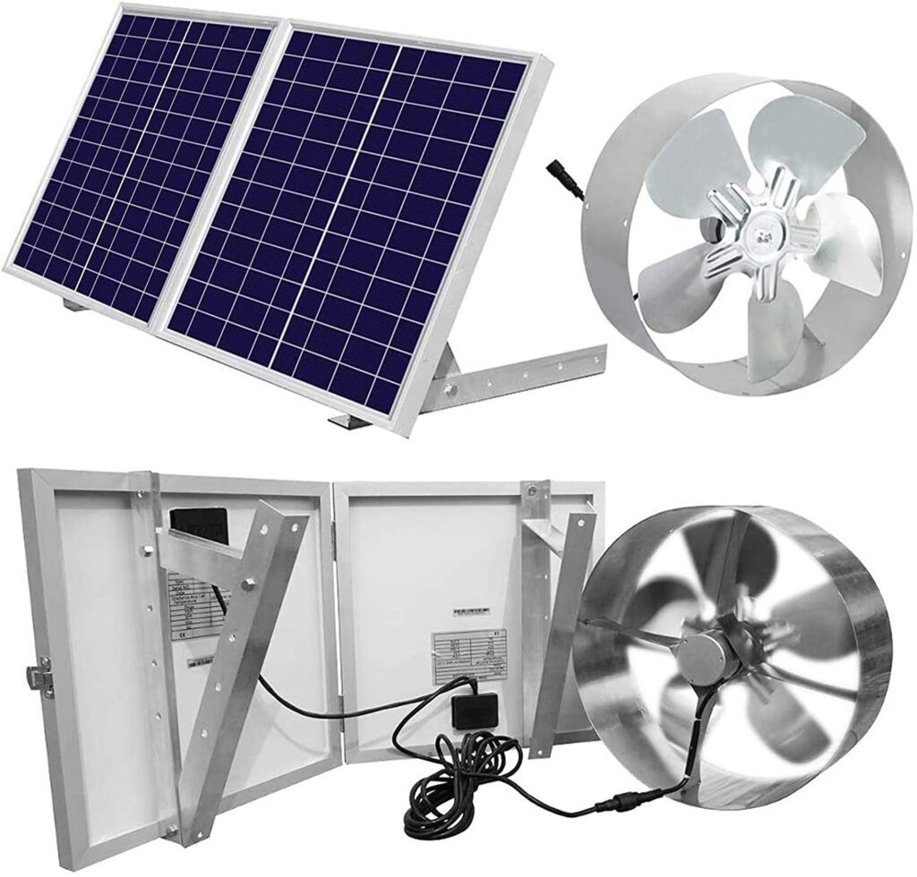 Eco- Worthy 25 W Solar Powered Gable Fan