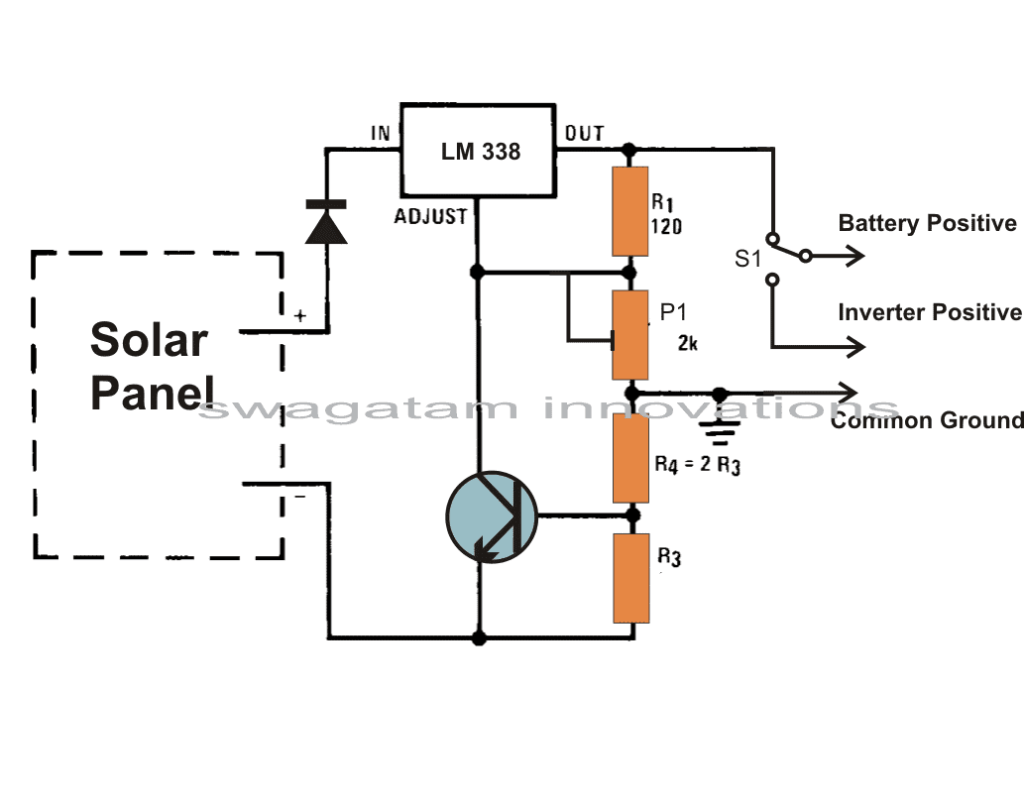 Solar voltage regulator circuit